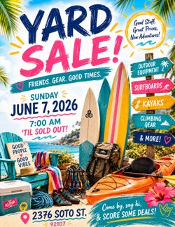 Yard sale ocean beach