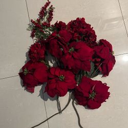 Bunch Of Velvet Christmas Flowers , $19