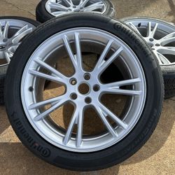 FREE DELIVERY 🚚 TESLA MODEL Y GEMINI RIMS CONTINENTAL 255/45/19 TIRES TPMS