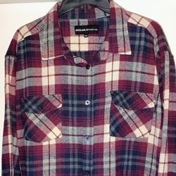 MOLOKAI SURF CO. - FLANNEL SHIRT, PLUM, XL-2XL