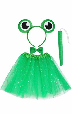 Girls Frog Costume Tutu Set