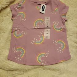 Purple Rainbow Tee For Girls 