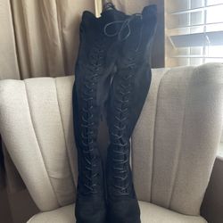 High Thigh Lace Boots