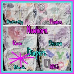 5 Single Reborn Doll Diapers 