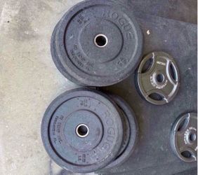 Rogue hi temp bumper plates 10s 25s 45s 160 lbs