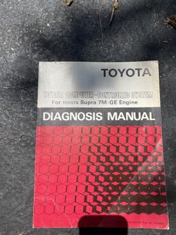 Toyota Supra Engine Diagnosis Manual