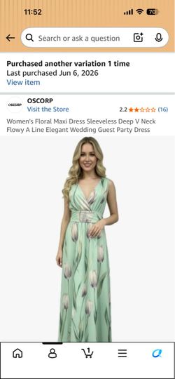 OSCORP women’s long floral maxi dress  xl