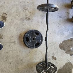 Curl Bar With 100 Pounds