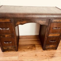   Desk Vanity  Make Up Table Secretaire Art Deco Iconic Waterfall Top Walnut 