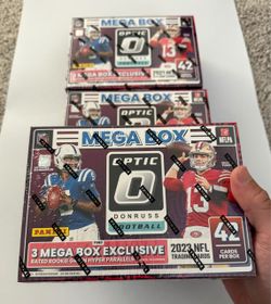 2023 Panini Donruss Optic NFL Football Trading Cards Mega Box (TARGET) NEW/SEALED x3