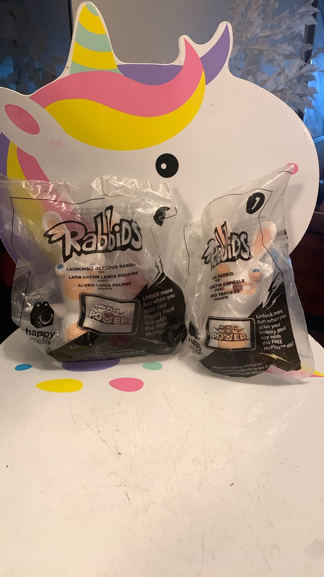 McDonalds Rabbids Happy Meal Toys Set Of 2