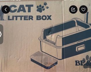 Stainless Cat Litter Box with Scoop and Mat