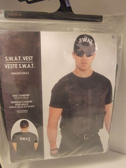 S.W.A.T. Vest Adult Costume adult standard size that fits up to a size 44