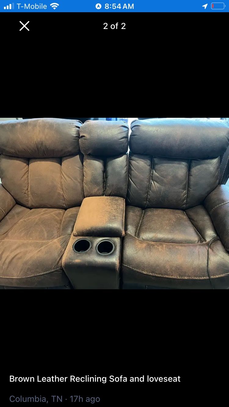 Leather Recliner Sectional