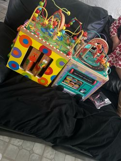 Wooden activity cube