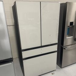 White Glass Bespoke 4 Door Fridge Brand New 
