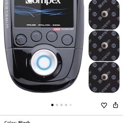 Compex Wireless USA 2.0 Muscle Stimulator w/ TENS Bundle Kit: Muscle Stimulation Machine, with Snap Electrodes,Programs, Wireless PODs etc, Black