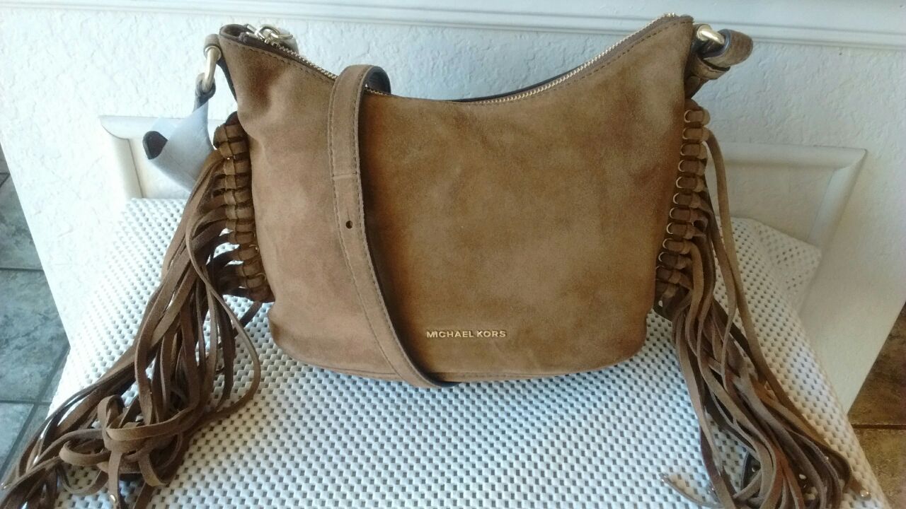 Michael Kors suede X-body purse