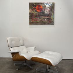 Vintage Eames Lounge Chair With Ottoman 