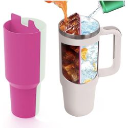 Stanley Cup 2-in-1 Drink Separator Silicone Liner, Compatible with Stanley Cup 40 oz, Stanley Accessory, Reusable Liner for Party, Leisure, Outdoor, O