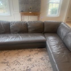 Leather Upper Sectional 