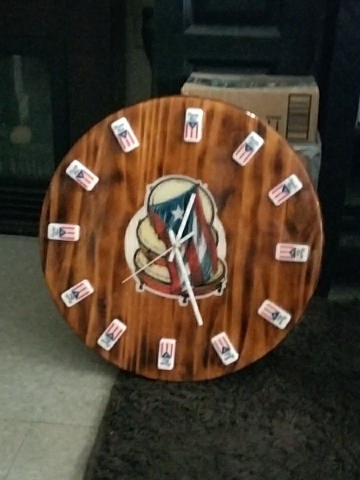 Puerto Rican Wood Clock