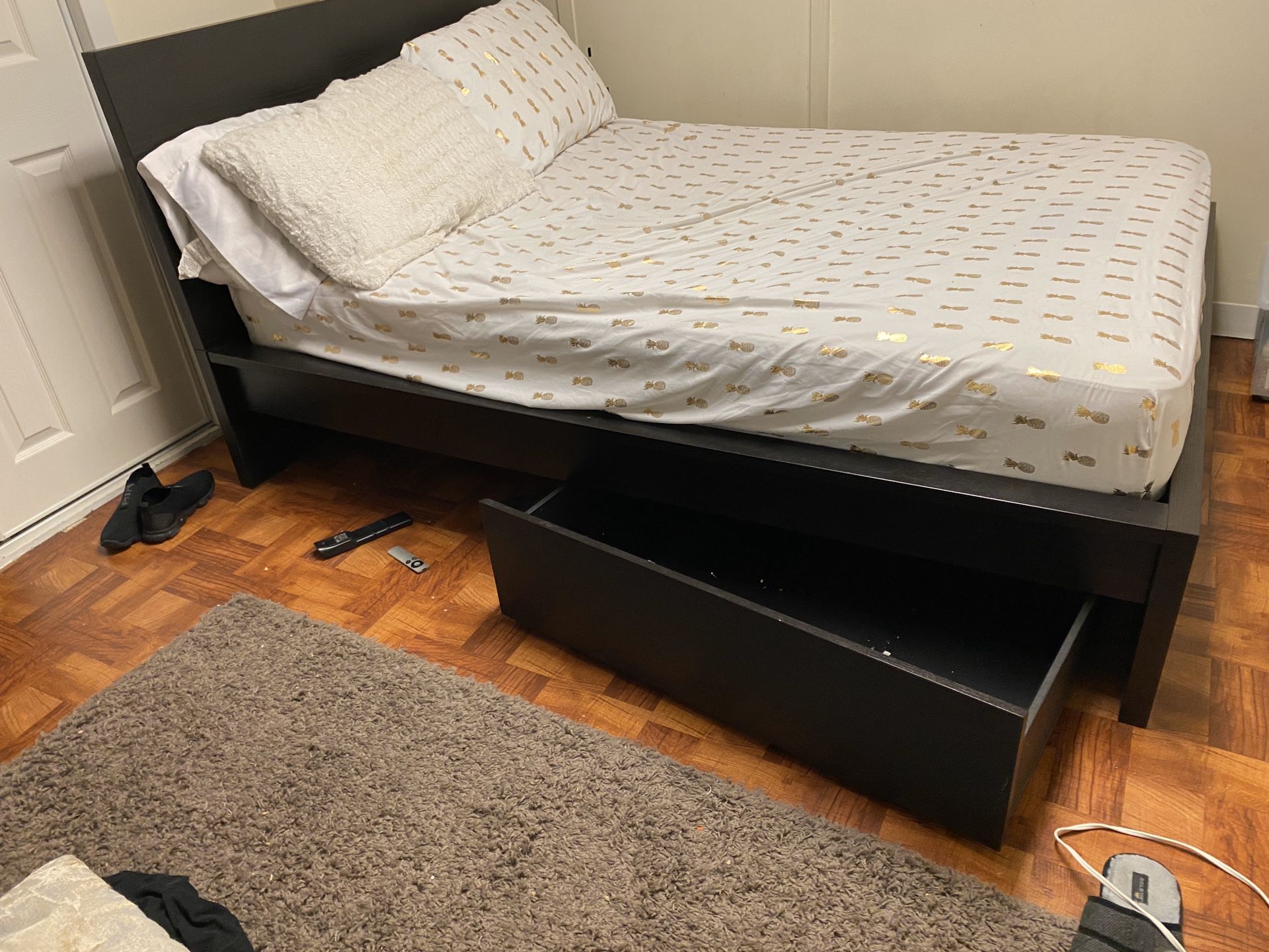 Full bed frame with free mattress