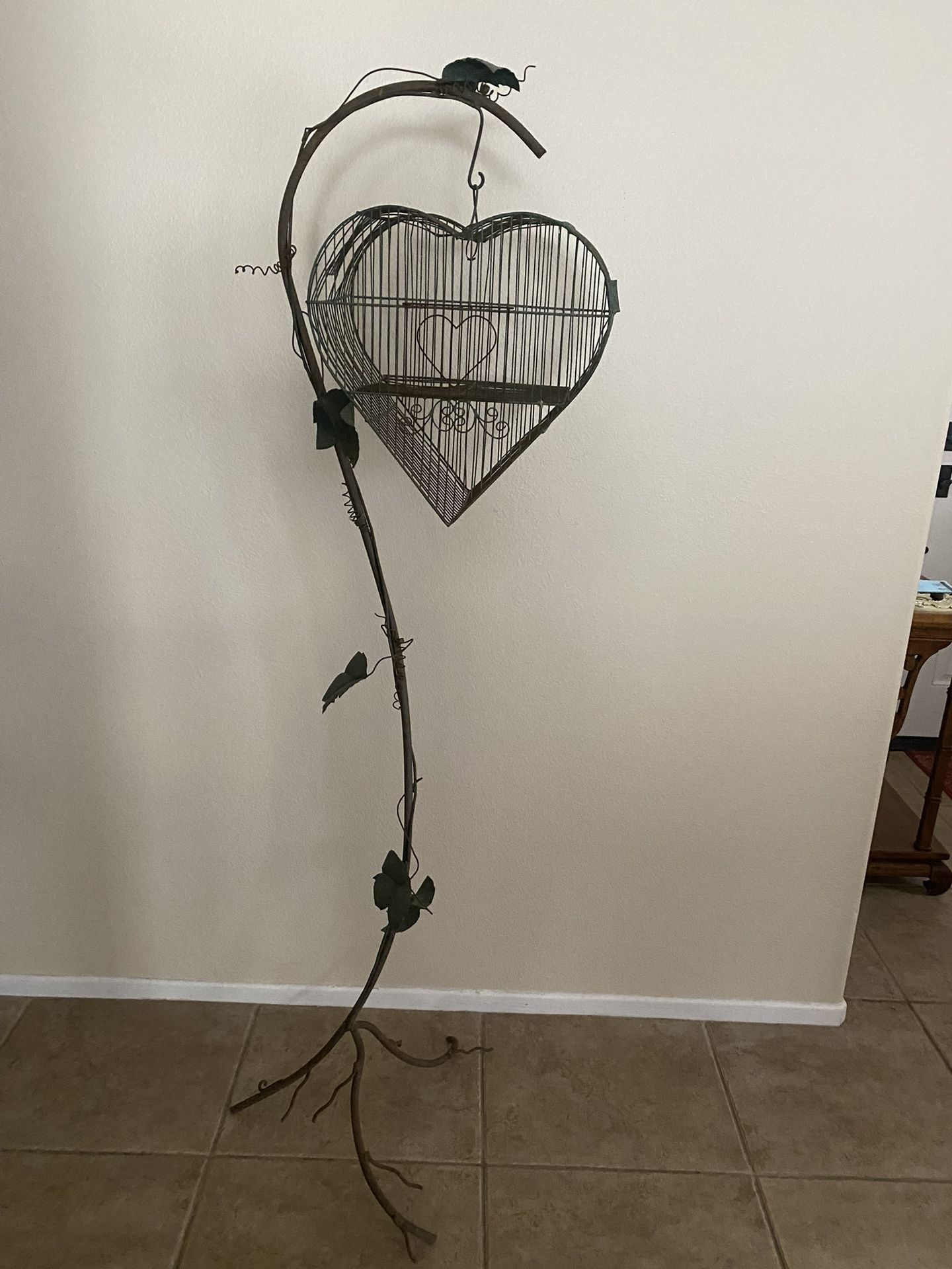 Vintage Designer Bird Cage With Stand