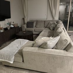 Large sectional Modern deep seat Grey Couch