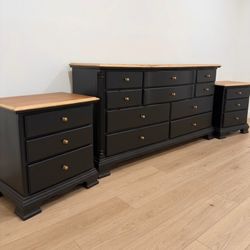 ✨ Elegant Solid Wood 3-Piece Bedroom Set ✨