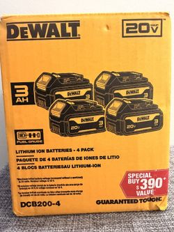 Dewalt Tools (4x) 3Ah 20v batteries (x4) $175 firm
