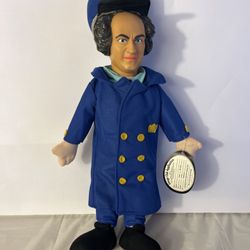 Vintage Three Stooges Plush Doll Larry As Police Officer 2001