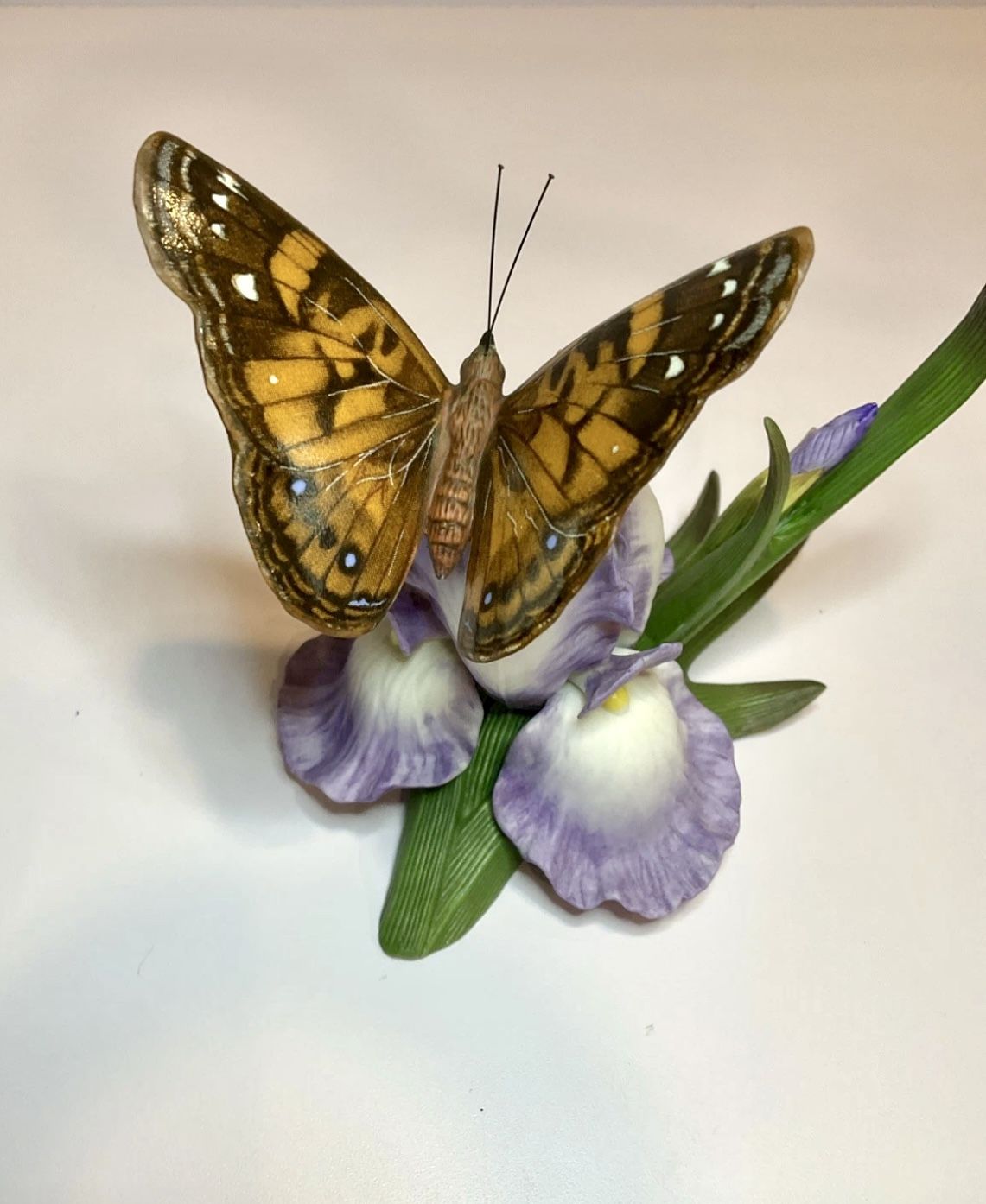 Stunning Lenox American Painted Lady Butterfly Figurine Art Porcelain Nature