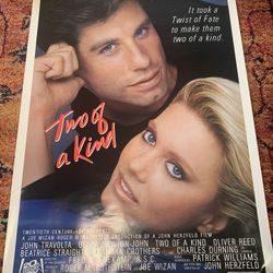 Two Of A Kind Movie Poster One Sheet 27x40 Olivia Newton John Travolta 1983