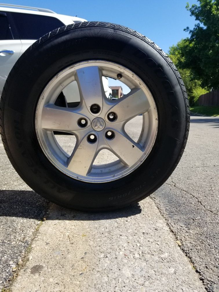 Tire with rim fron dodge grancaravan