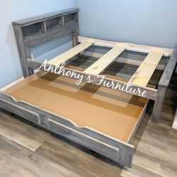 Queen Bed & Twin Trundle Frame 