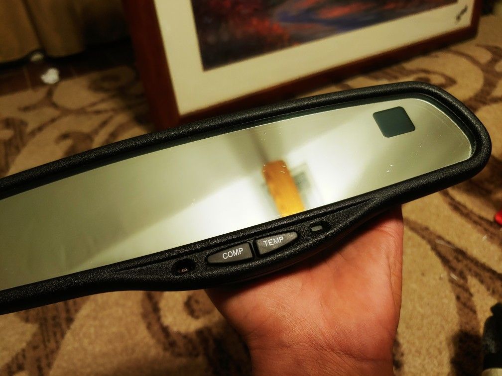 99-02 Silverado Sierra Tahoe Yukon Rear View Mirror Auto Dim Compass Temp OEM