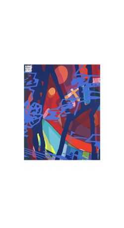 KAWS - WHAT PARTY Brooklyn Museum 2021 Exhibition Poster - SCORE YEARS 38x48 
