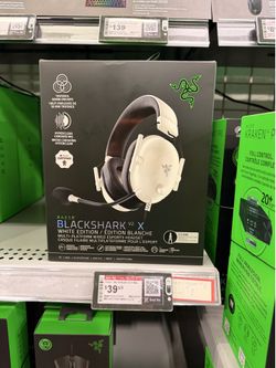 Razer BlackShark V2 X White Edition Gaming Headset – Multi-Platform Wired Headphones with Microphone