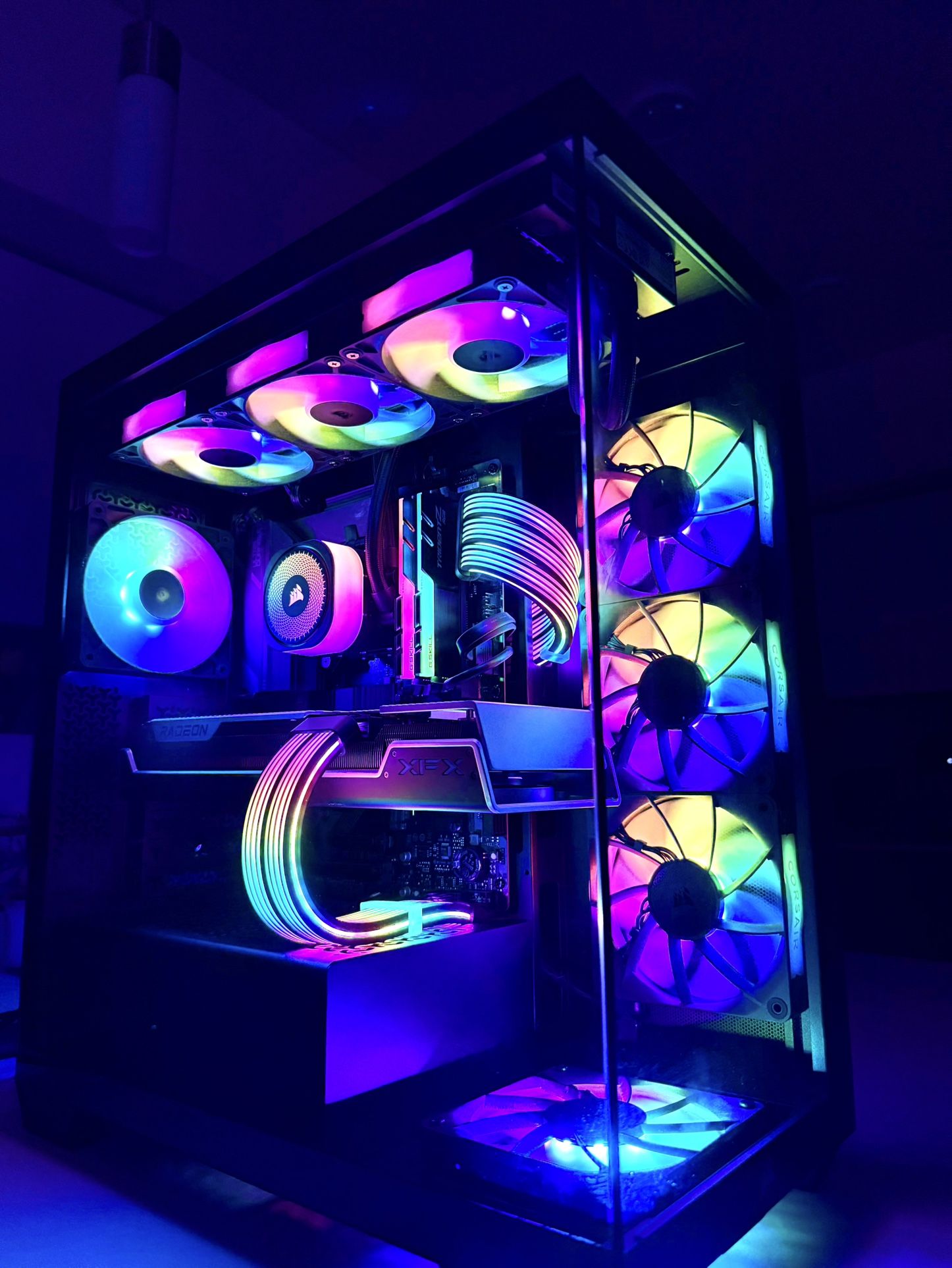 Liquid Cooling Gaming pc i9 14900k 64gb ram rx 7800xt 2tb ssd