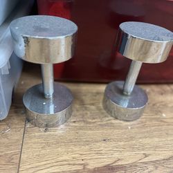 15lbs chrome dumbbell  pair