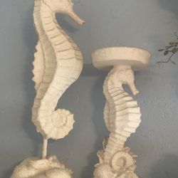 Sea Horses Sand sculptures Candle Holder 