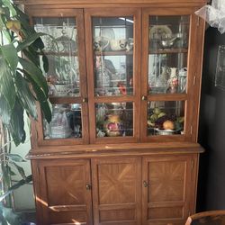 Solid Wood China Cabinet 