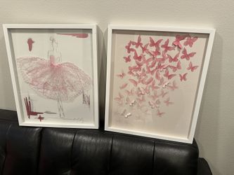 Ballerina And Butterfly Art