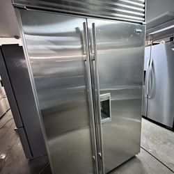48” Sub Zero Built In Stainless Steel Refrigerator 