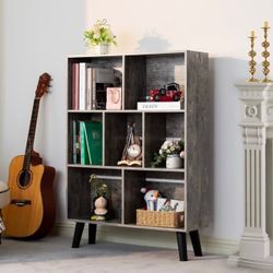 Bookshelf Cube Storage Organizer. Gray 