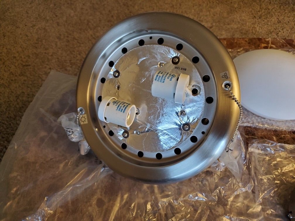 Flint YSC52 52" Brushed Nickel Indoor Ceiling Fan with Light for Sale