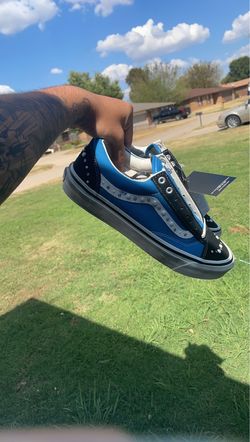 Size 11.5 blue and black vans