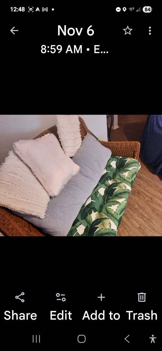 Wicker Love Seat Glider rocker