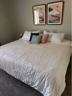 King mattress and king bedframe